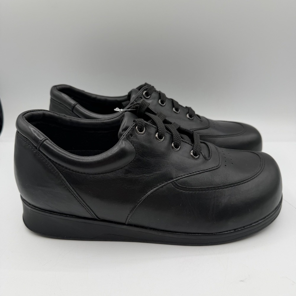 Drew Fiesta Walking Shoes Womens 10 XW Extra Wide Black Leather Sneaker 10175-12